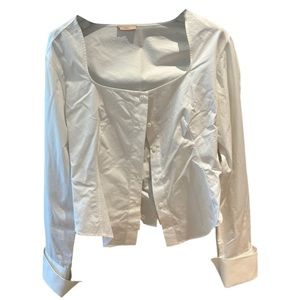 Alaia White square neckline blouse